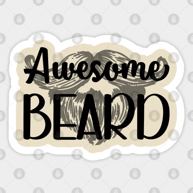 Awesome Beard! Sticker by PNPTees